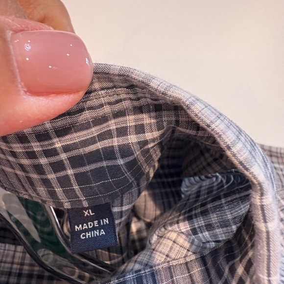 Zachary Prell Grey and Black Plaid Casual Button Down Shirt - Picture 8 of 8